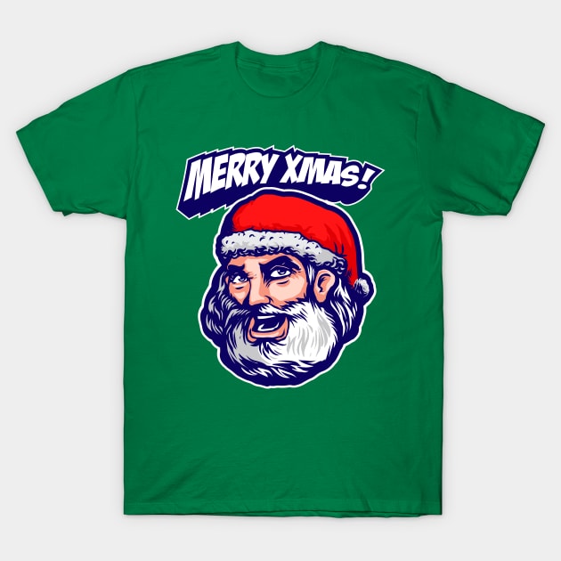 Cheeky Santa Grin T-Shirt by machmigo